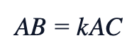 AB = k AC