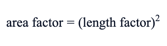 area factor = (length factor)²