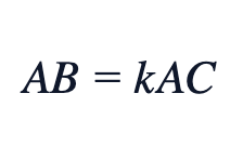 AB = k AC AB = k AC