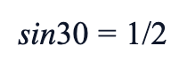 sin30=1/2