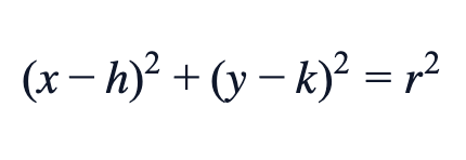 (x−h)²+(y−k)²=r² (x−h)²+(y−k)²=r²
