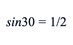 sin30=1/2 sin30=1/2