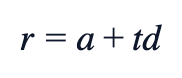 r = a + t d