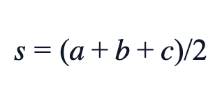 s = (a+b+c)/2