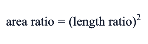 area ratio = (length ratio)²