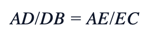 AD/DB = AE/EC
