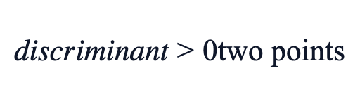discriminant >0 two points discriminant >0 two points