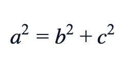 a² = b² + c² a² = b² + c²