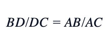 BD/DC = AB/AC