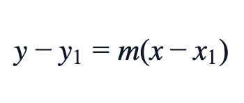 y − y₁ = m(x − x₁)