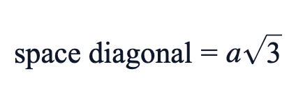 space diagonal = a√3